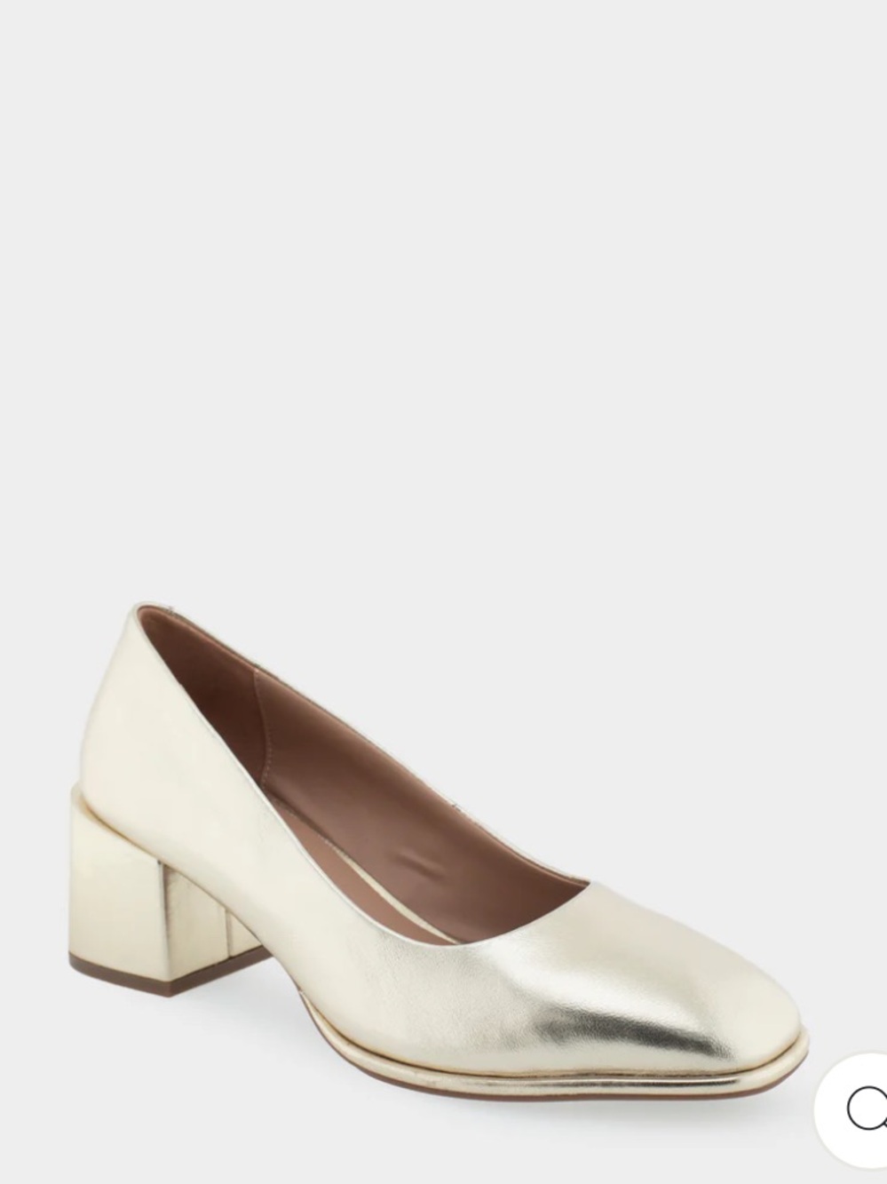 Aerosoles Alea Women's Mid Heel Pump in Metallic Gold